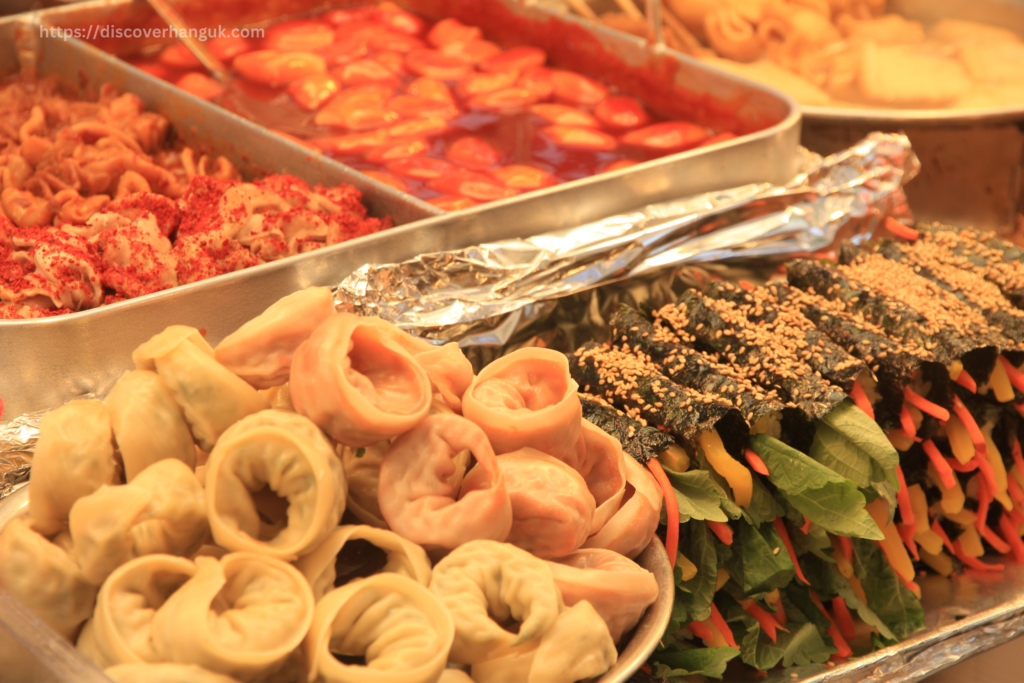 Korean Street Food Inside Gwangjang Market In Seoul